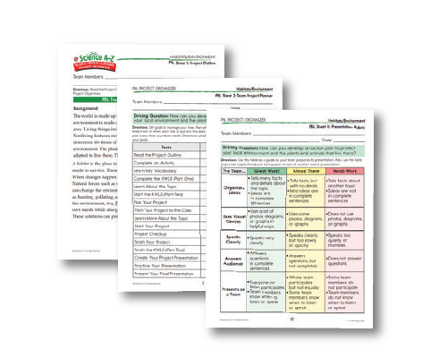 Science A-Z – Project-Based Learning Packs